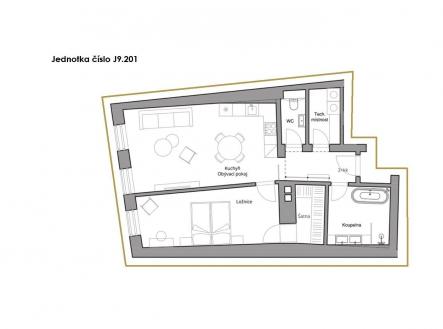 . | Pronájem bytu, 2+kk, 66 m²
