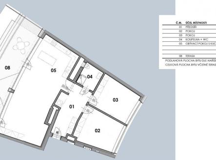 . | Pronájem bytu, 3+kk, 98 m²
