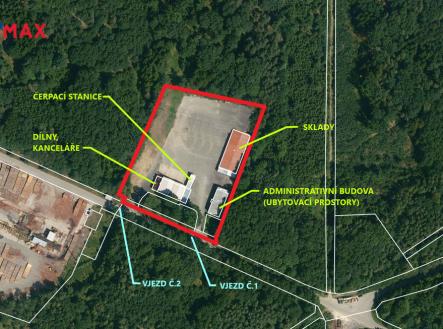 plánek areálu | Pronájem - skladovací prostor, 13 168 m²