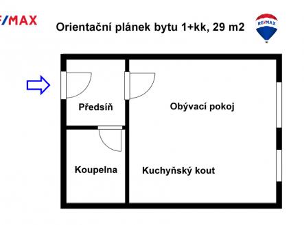 pudorys.jpg | Pronájem bytu, 1+kk, 29 m²