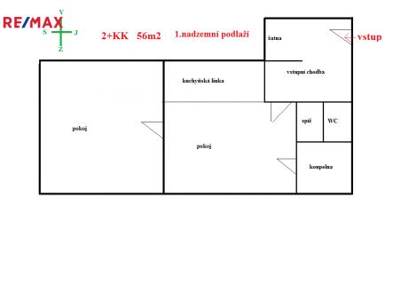 2.png | Pronájem bytu, 2+kk, 56 m²