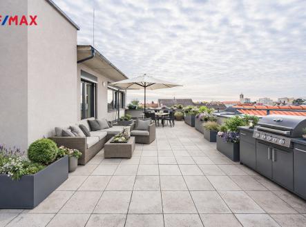 Vizualizace terasy | Pronájem bytu, 3+kk, 152 m²