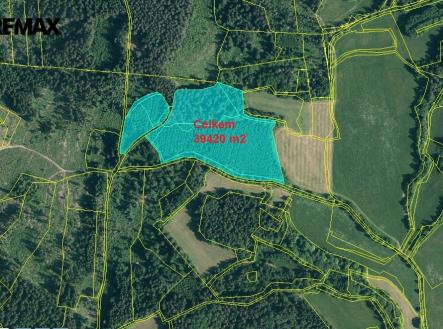 mapa-lesy.jpg | Prodej - pozemek, trvalý travní porost, 39 420 m²