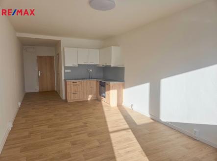 obývací pokoj s kuch. koutem | Pronájem bytu, 1+kk, 32 m²