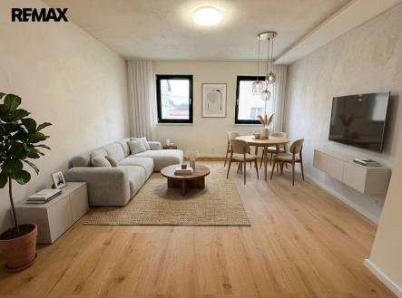 Obývací pokoj - vizualizacce | Pronájem bytu, 2+kk, 54 m²