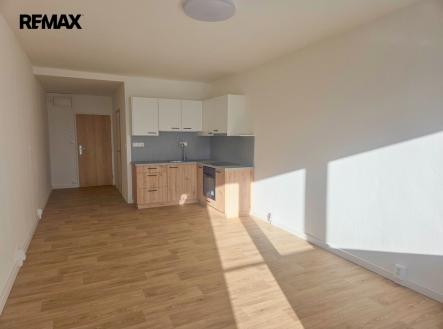 obývací pokoj s kuch. koutem | Pronájem bytu, 1+kk, 32 m²