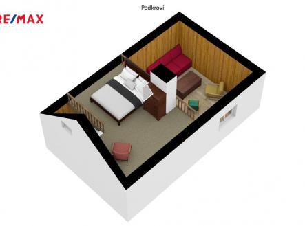 3D podkroví JZ | Prodej - chata/rekreační objekt, 50 m²