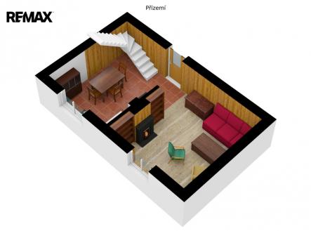 3D přízemí JV | Prodej - chata/rekreační objekt, 50 m²