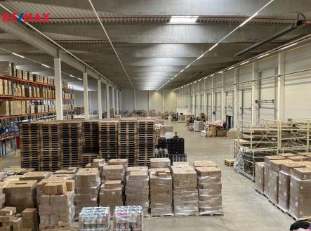 Celkový pohled na interiér haly | Pronájem - skladovací prostor, 500 m²