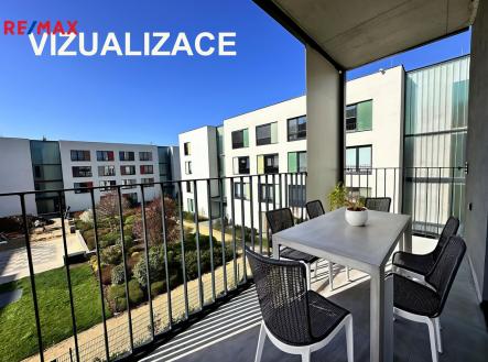 Vizualizace - terasa | Prodej bytu, 3+kk, 88 m²