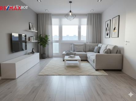 vizualizace / 1. pokoj | Prodej bytu, 3+1, 73 m²
