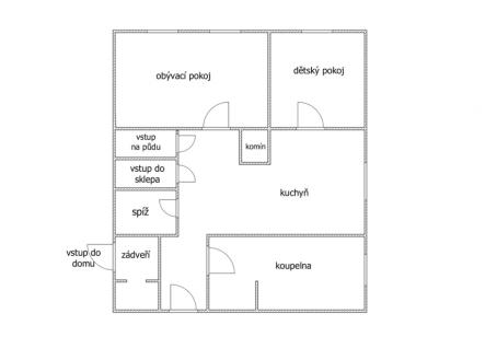orientační půdorys | Prodej - dům/vila, 62 m²