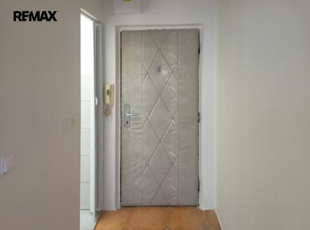 Vchodové dveře do bytu, | Pronájem bytu, 1+kk, 19 m²