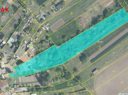 Katastrální mapa, celkem 3.685 m2 | Prodej - pozemek pro bydlení, 3 685 m²