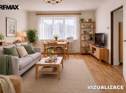 Obývací pokoj - vizualizace | Prodej - dům/vila, 176 m²
