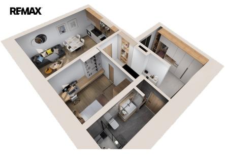 vizulizace | Prodej bytu, 2+kk, 52 m²