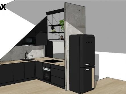 VIZUALIZACE | Pronájem bytu, 2+kk, 100 m²