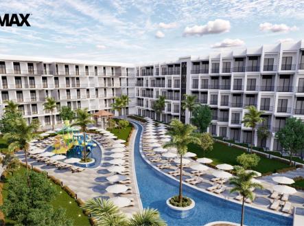 Pohled na bazény | Prodej bytu, 1+kk, 60 m²
