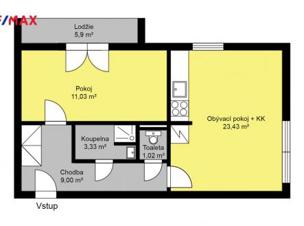 Prodej bytu, 2+kk, 53 m²