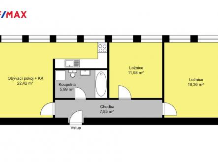 pudorys.jpg | Pronájem bytu, 3+kk, 66 m²