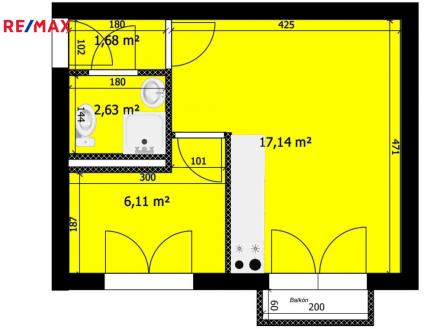 4.jpg | Pronájem bytu, 2+kk, 32 m²