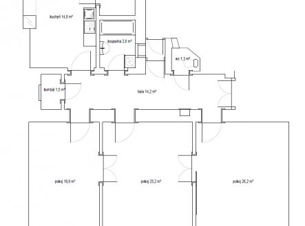 orientační půdorys | Prodej bytu, 3+1, 115 m²