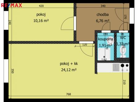 3.jpg | Pronájem bytu, 2+kk, 41 m²