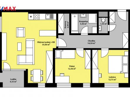 23.5.2.jpg | Pronájem bytu, 3+kk, 85 m²