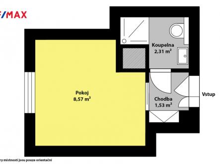 Orientační půdorys | Prodej bytu, atypický, 14 m²