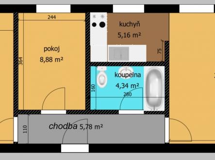 3.jpg | Pronájem bytu, 3+kk, 58 m²