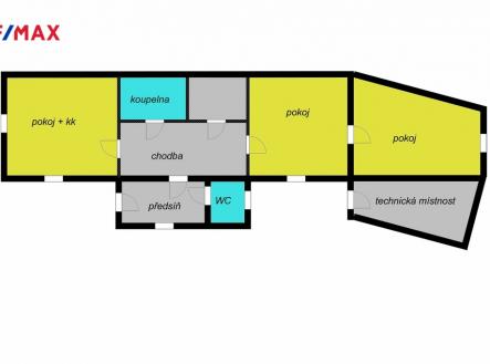 orientační půdorys | Prodej - dům/vila, 73 m²