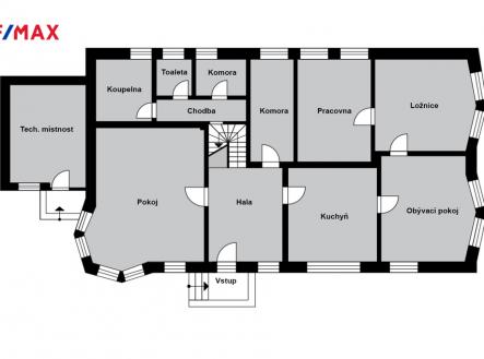 orientační půdorys 1.NP | Prodej - zemědělský objekt, 47 067 m²