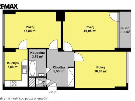pudorys.jpg | Prodej bytu, 3+1, 72 m²