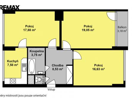pudorys.jpg | Prodej bytu, 3+1, 72 m²