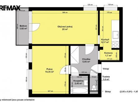Prodej bytu, 2+1, 54 m² obrázek