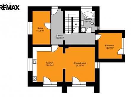 půdorys přízemí | Pronájem - dům/vila, 209 m²