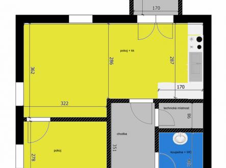 4.jpg | Pronájem bytu, 2+kk, 43 m²