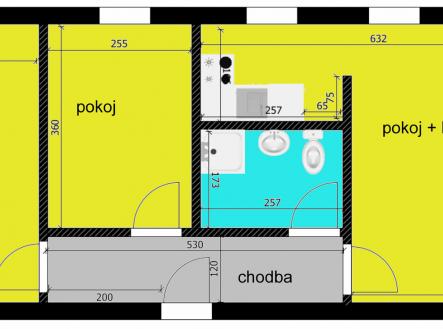 3-1.jpg | Pronájem bytu, 3+kk, 58 m²