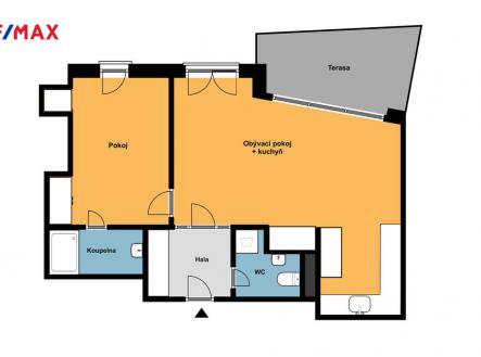 Pronájem bytu, 2+kk, 48 m²