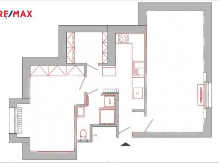 pudorys-novors-2.jpg | Pronájem bytu, 2+kk, 59 m²