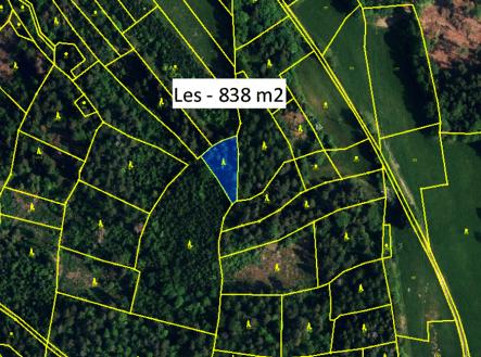 Prodej - pozemek, les, 838 m² obrázek