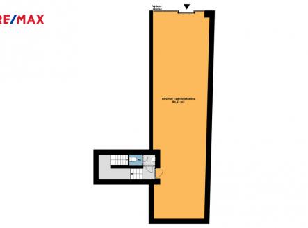 půdorys prodejny | Pronájem - obchodní prostor, 84 m²