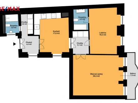 1086-havelska.jpg | Pronájem bytu, 2+1, 84 m²