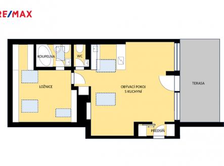půdorys | Prodej bytu, 2+kk, 80 m²