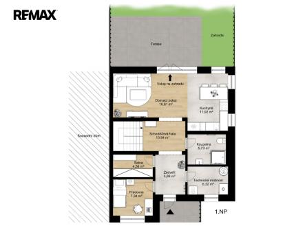 6503-6-kk-s-terasou-parkovanim-slany-dolinek-1np-v2.jpg | Prodej - dům/vila, 134 m²