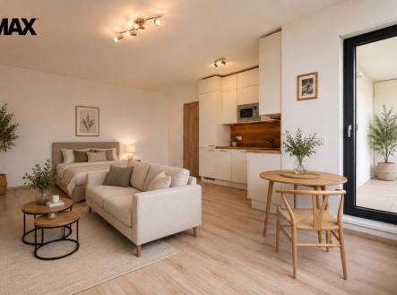 Vizualizace | Prodej bytu, 1+kk, 44 m²