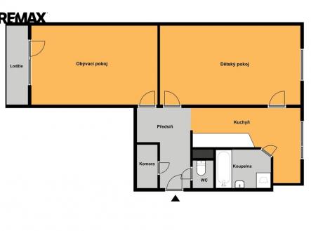 pudorys-byt-pron-ponikla.jpg | Pronájem bytu, 2+1, 63 m²