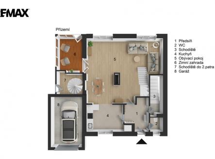 Půdorys přízemí | Prodej - dům/vila, 244 m²
