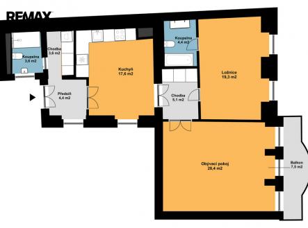 1086-havelska.jpg | Pronájem bytu, 2+1, 84 m²