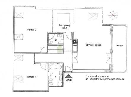 plánek Levá_K.jpg | Prodej bytu, 3+kk, 155 m²